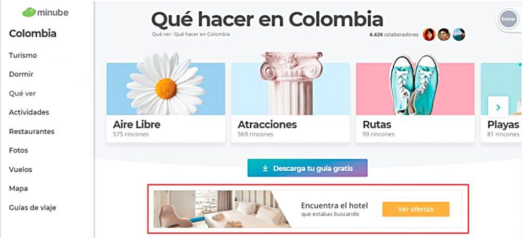 Banner publicitario en red de display 